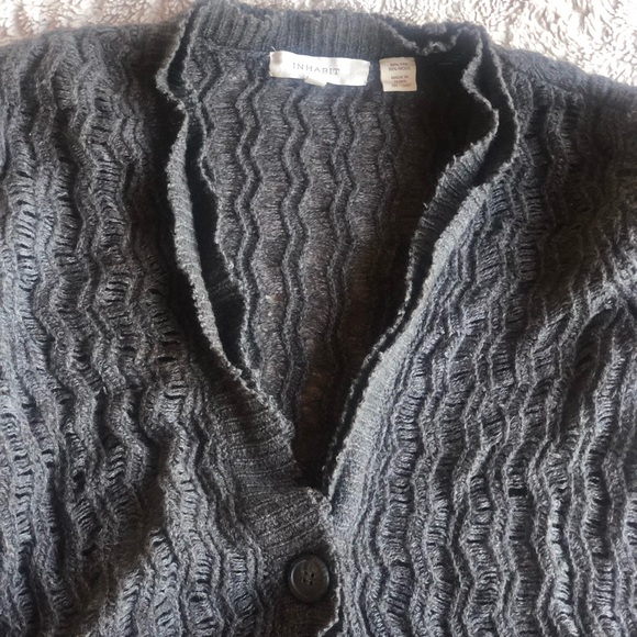 Inhabit Brand Yak and Wool Oversized Grandpa Style Cardigan with pockets - Picture 3 of 11